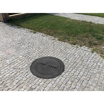 САДОВАЯ КРЫШКА ЛЮКА для септика из ЧЕРНОГО ПОЛИМЕРА