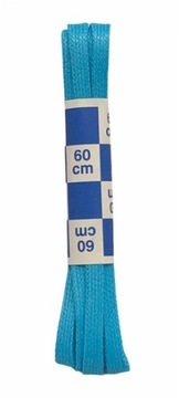 Sznurowadła płaskie woskowane 60 cm turkusowe
