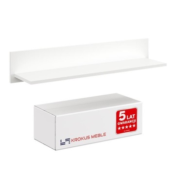 PÓŁKA NA ŚCIANĘ WISZĄCA DO SALONU PROSTA BIAŁA