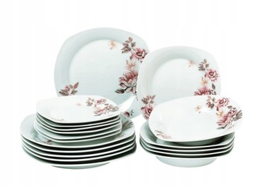 SERWIS OBIADOWY KOMPLET 6 OS ZASTAWA PORCELANA