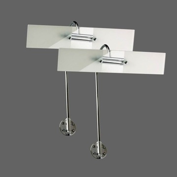 2 SZT KINKIET ALUMINIOWY ZE SZKŁEM 2 HALOGENY