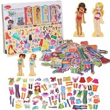 MAGNETYCZNA GRA UBIERANKA UKŁADANKA PUZZLE MONTESSORI
