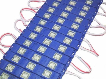 10x Moduł pasek LED 3x 12V 2W NIEBIESKI jakość