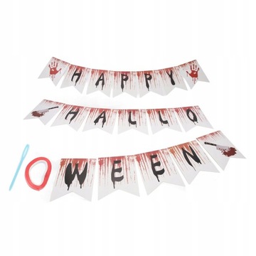 Страшный кровавый нож с отпечатками рук, висящие баннеры