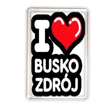 magnes akrylowy kocham Busko-Zdrój