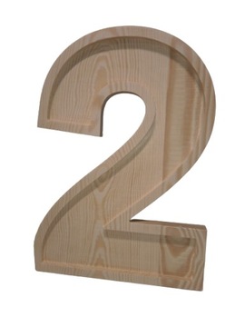 drewniane cyfry liczby 3D do Decoupage 40cm