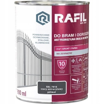 RAFIL GRUNTOEMALIA 2w1 STAL OCYNK RAL 7016 0.9L