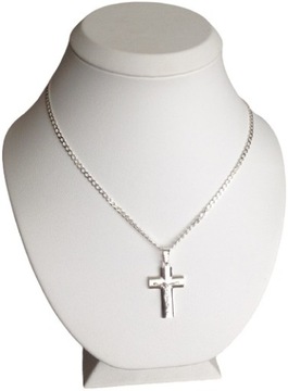 Серебряная мужская цепь, доспехи, крест с Иисусом