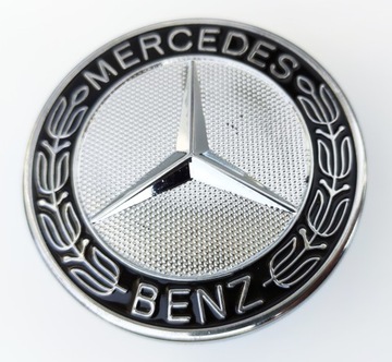 Эмблема MERCEDES логотип хром синий fi 50