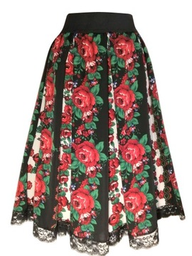 Spódnica góralska folk dł 65 cm