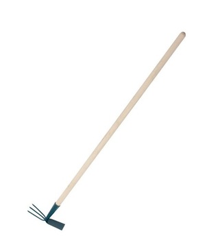Motyka motyczka z widełkami 5 cm trzon drewniany 110 cm haczka ogrodowa