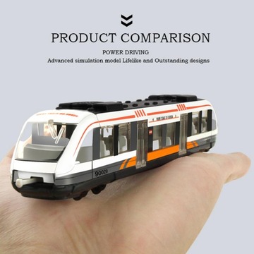 Игрушечная модель поезда из сплава, литая модель, образовательная, белая