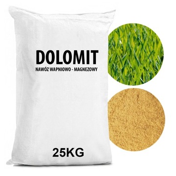 Nawóz Jesienny Wiosenny Dolomitowy Wapno Nawozowe Magnez Dolomit 25KG