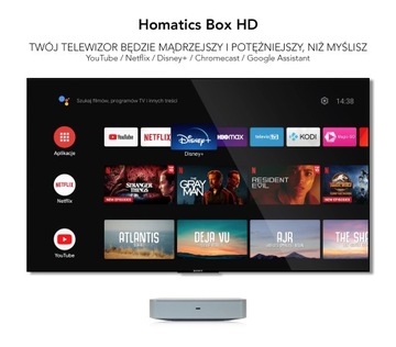 Smart Homatics Box HD Android TV WiFi Netflix Disney