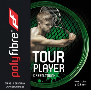 Naciąg tenisowy Polyfibre TOUR PLAYER green touch 1,23 mm