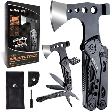 SIEKIERA MULTI-TOOL - GIRIAITUS 16 w 1, KEMPINGOWE AKCESORIA WIELOFUNKCYJNE