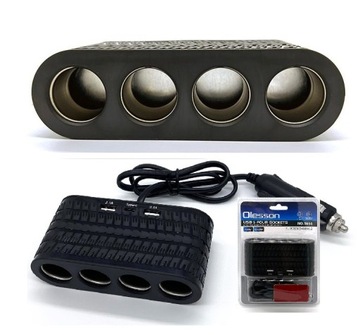 РАЗДЕЛИТЕЛЬ ЗАЖИГАЛКИ 4X 120 Вт USB