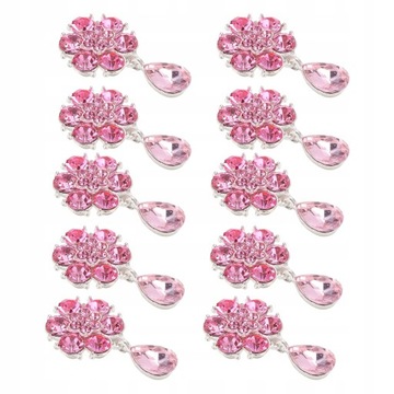 10шт броши в виде короны со стразами и шестью лепестками