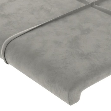 Изголовья кроватей, 2 шт, светло-серые, 72x5x78/88 см, бархат