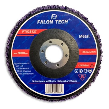 TARCZA WŁÓKNINA DO USUWANIA RDZY WŁOSY MURZYNA TARCZA ŚCIERNA 125mm INOX