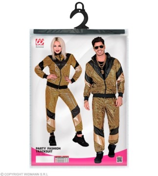 Наряд Спортивный Костюм Золотой Диско Костюм 80-х 90-х Светоотражающий Орталион L