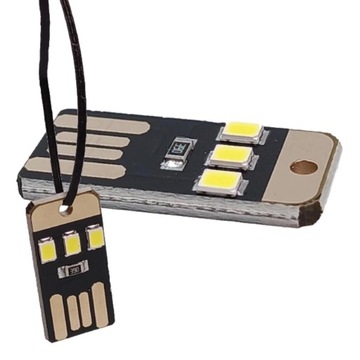 Мини светодиодный брелок для USB - 3 светодиода - 25х12мм