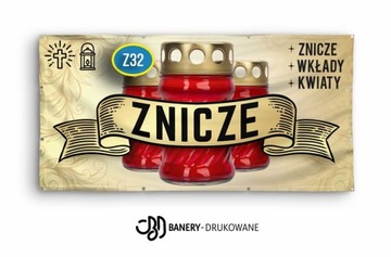 Baner Reklamowy 2mx1m Znicze Wkłady - REKLAMA Z32