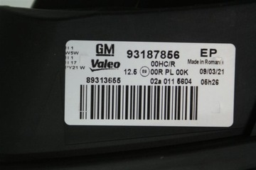 OPEL MERIVA A 03R+ SVĚTLO PŘEDNÍ ČOČKA TORZNÍ EU
