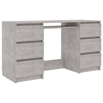 BIURKO KOMPUTEROWE STOLIK MEBLE LAPTOP SZARE 140x50x77 cm