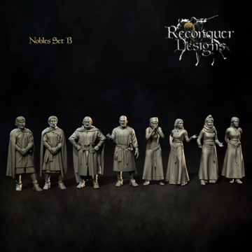 12th-13th Century Nobles - x10 Figurki Modele Historyczne