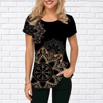 Floral Print Women's T Shirt 2023 New Girls Clothe