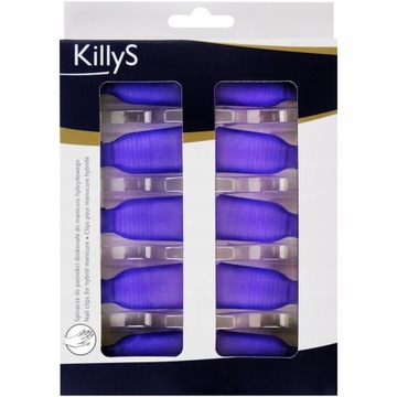 KillyS klipsy do usuwania hybrydy, żelu, akrylu fioletowy 10 szt.