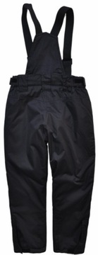 G-TEX Spodnie ZIMOWE na odpinane szelki czarne Narciarskie ocieplane r 152