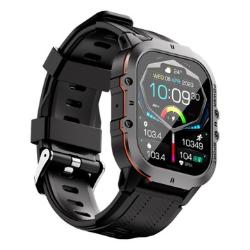 SMARTWATCH ZEGAREK MĘSKI POLSKIE MENU ROZMOWY SMS CIŚNIENIE TĘTNO + GRATIS