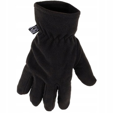 Rękawice rękawiczki polarowe ze ściągaczem MFH Fleece Gloves - Czarne XXL