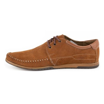 Buty Męskie skórzane mokasyny 875 camel 41