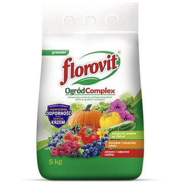 NAWÓZ UNIWERSALNY 5kg FLOROVIT OGRÓD COMPLEX DO ROŚLIN W OGRODZIE DZIAŁCE