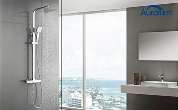 ДУШЕВОЙ НАБОР С ТЕРМОСТАТОМ + ДОЖДЕВОЙ ДУШ INOX 25 СМ, КОНСТРУКЦИЯ ANTI-SCARD