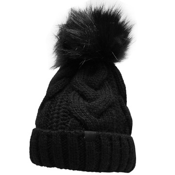 Czapka damska 4F głęboka czerń H4Z22 CAD010 20S M