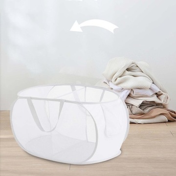 Складная корзина для белья Mesh Dirty 2 Grids, белая