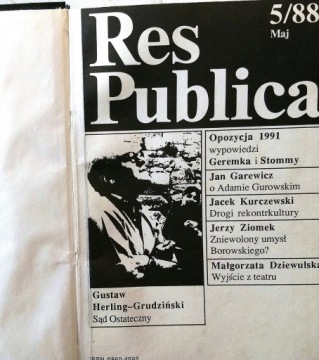 Res Publica Miesięcznik 5-6-7-8 / 88 SPK
