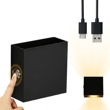 LOFT LAMPA KINKIET ZEWNĘTRZNY LED GÓRA-DÓŁ ALUMINIUM USB 6W 3000K