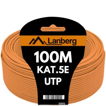 КАБЕЛЬ LAN КАБЕЛЬ ВИТАЯ ПАРА RJ45 UTP CAT.5E CAT.5E 100M LANBERG