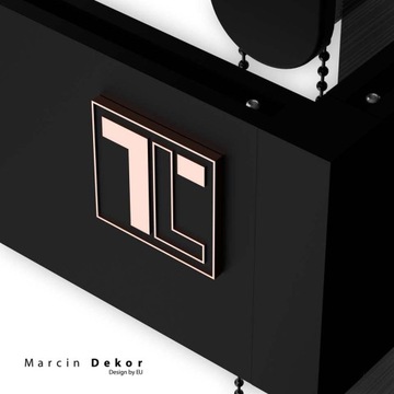 TOP LINE Карниз - ЗАКРЫТЫЙ - МАТОВЫЙ ЧЕРНЫЙ - 200 см