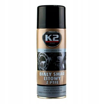 BIAŁY SMAR LITOWY W Sprayu Z PTFE K2 400ml