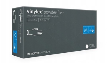 Rękawiczki Mercator winylowe jednorazowe bezpudrowe r. M 100 szt.
