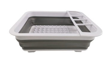 БОЛЬШАЯ ПОДСТАВКА ДЛЯ СУШИЛКИ ПОСУДЫ С ПОДДОНЕМ, ОДНОУРОВНЕВАЯ, СИЛИКОНОВАЯ