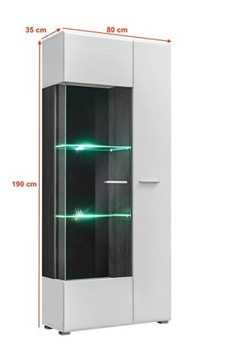 ВЫСОКАЯ ВИТРИНА SOLID TWIN / GLOSS / LED