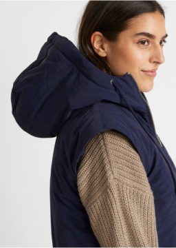 ВЕСЕННИЙ ТЕМНО-СИНИЙ ЖИЛЕТ С КАПЮШОНОМ 42 XL