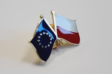 PRZYPINKA, PIN FLAGA POLSKA - UE, UNIA EUROPEJSKA